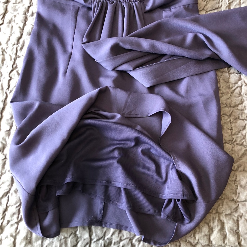 Naked Zebra Pleated Front Dress Purple NWT Small - Picture 8 of 13